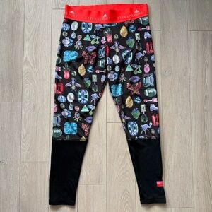 Adidas x Stella Sport Climalite Gem Print Leggings in Black Women’s Size Medium